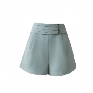 2023 Forår Og Sommer Shorts Kvindelige Knap Jakkesæt Udenlandsk Stil Casual Bukser Højtaljede Brede Ben