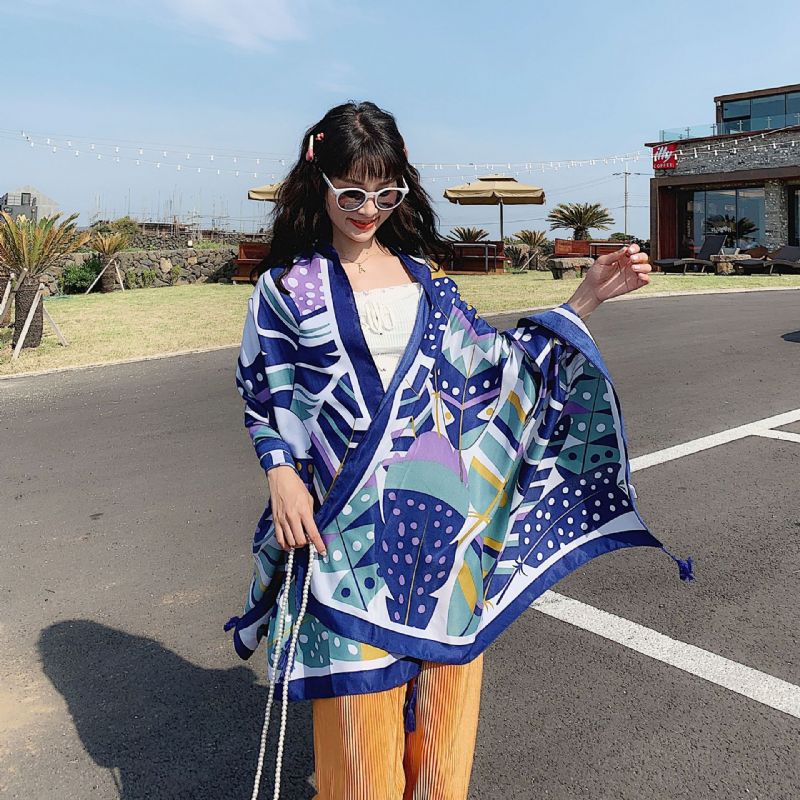 2023 Great Northwest Travel Shawl Kvinde Sommer Anti-ultraviolet Bomuld Linned Ørken Tørklæde Silketørklæde