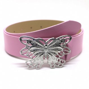 2023 Metal Butterfly Snap Spænde Bælte Retro Dame Dekoreret Jeans