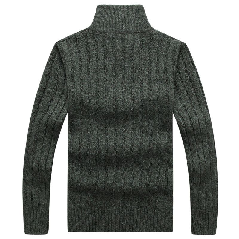 2023 Ny Sweater Ensfarvet Afslappet Krave Strik Cardigan Mænd