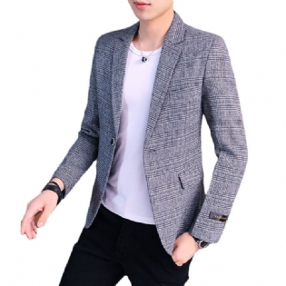 2023 Nye Blazere Herre Plaid Trendy Slanke Afslappede Blazers Top