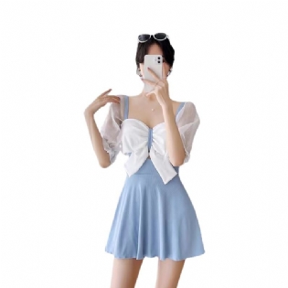 2023 One-piece Nederdel Boxer Badedragt Kvindelig Fan Bubble