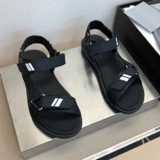 2023 Sommer Nye Velcro Herresandaler High-end Ægte Læder Herresko Skridsikker En-formet Casual