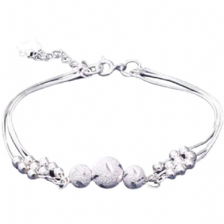 990 Transfer Perle Slangeben Tre-rækket Armbånd Perleformet Flerlags Kravebensarmbånd Bestie Fødselsdag