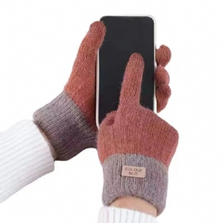 Alpaca Strikkede Handsker Touch Screen-handsker Dame Efterår Og Vinter Varme Mænds Udendørs Frostvæske Plus Cashmere Tyk