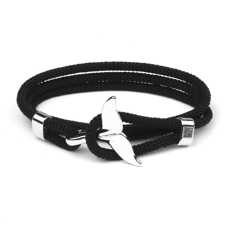 Anchor Style Armbånd Whale Tail Par Rød