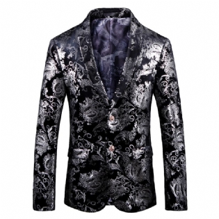 Blazere Slim Fit Bronzing Herre Blå