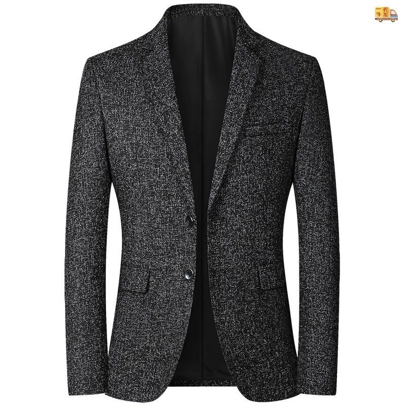 Blazere Til Mænd Casual Spring Tynd Trend Sort