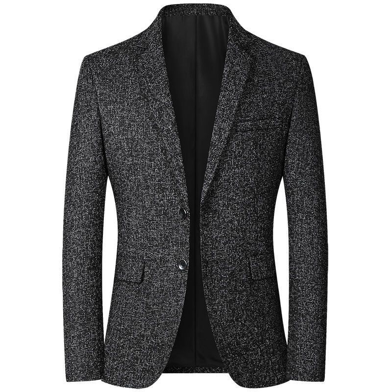 Blazere Til Mænd Casual Spring Tynd Trend Sort