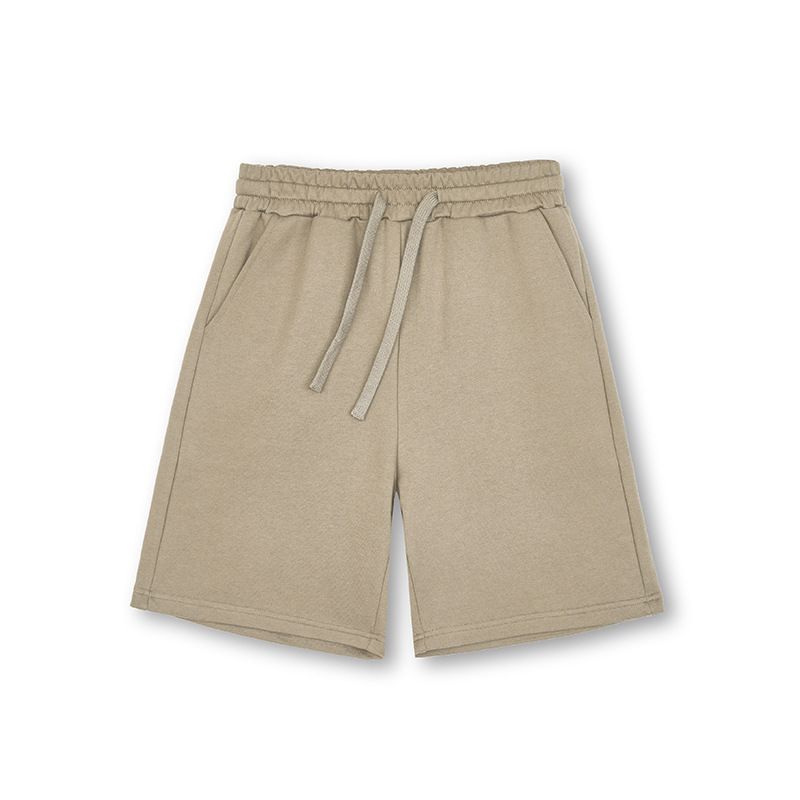 Bomuldsshorts Casual Løs Solid Farve Mænd Snøre Sport