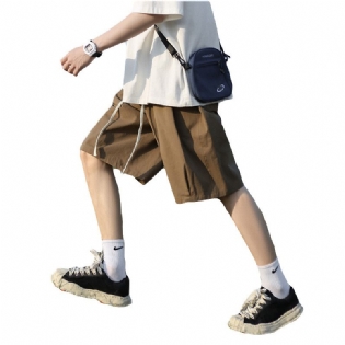 Brune Overalls Til Mænds Sommer Tynde Fem-punkts Trend Lige