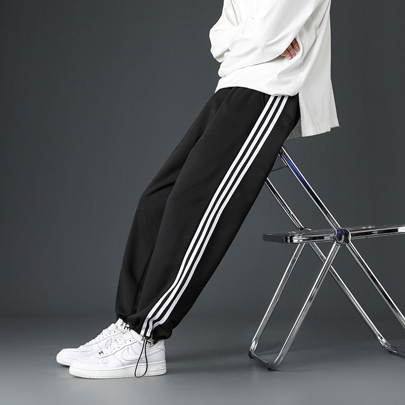 Bukser Mænds Tre Striber Sport Casual Løse Med Lige Ben