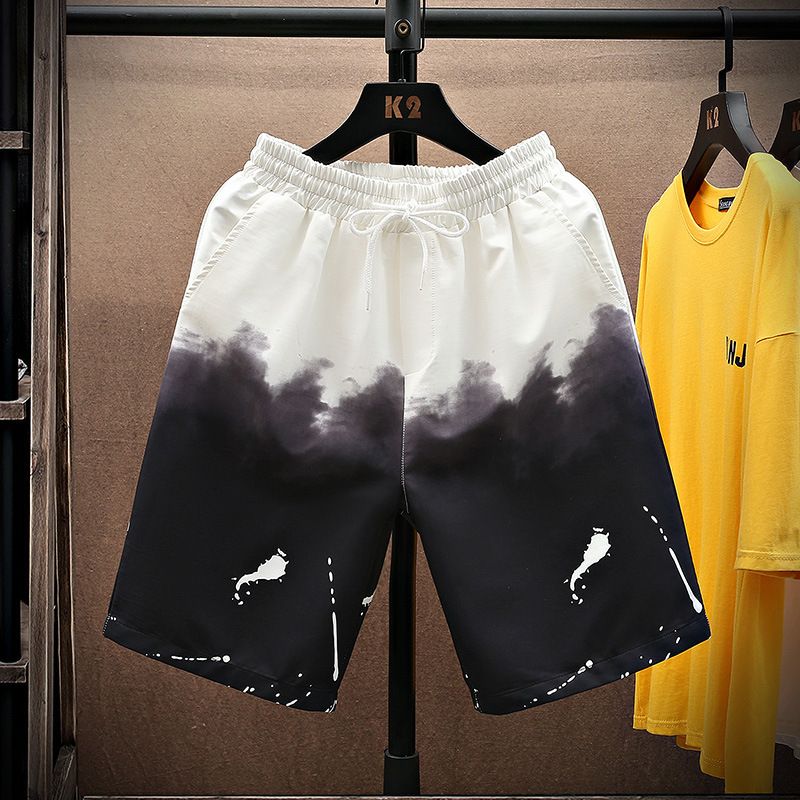 Bukser Sommer Sports Shorts Mænd Gradient Farve Casual Fem Points Løs Lige