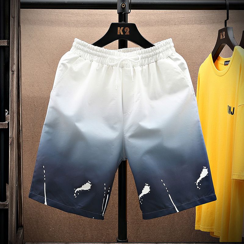Bukser Sommer Sports Shorts Mænd Gradient Farve Casual Fem Points Løs Lige