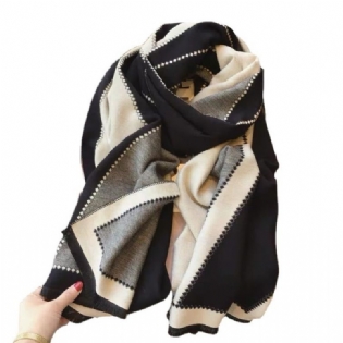 Cashmere Tørklæde Damemode Lang Varm Hals Sjal Med High-end