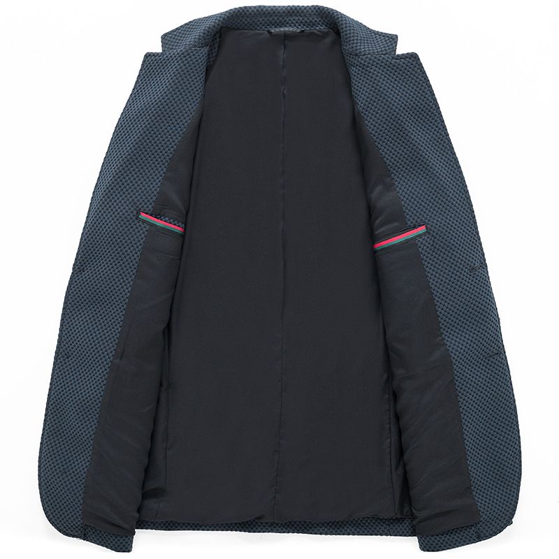 Casual Blazers Herre Efterår Og Vinter Business Single Western Strikket Broderijakke