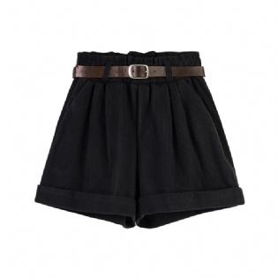 Corduroy Brede Ben Shorts Dame Høj Talje