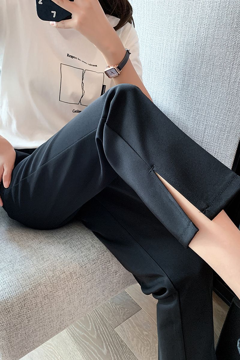 Dame Jakkesæt Bukser Lige Casual Cropped Slids Harem