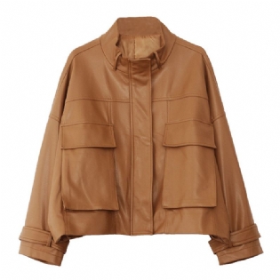Dame Stand Krave Jakke Temperament Casual Loose Coat