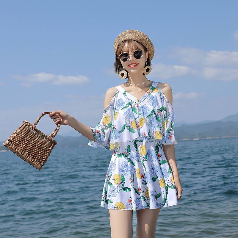 Dame Strand Badedragt Todelt Beach Beauty Back