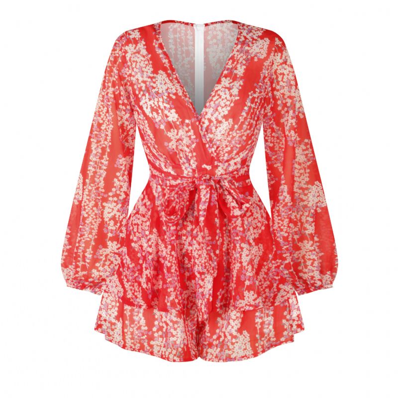 Dameshorts Floral Temperament Jumpsuit Fashion Flæser Løs