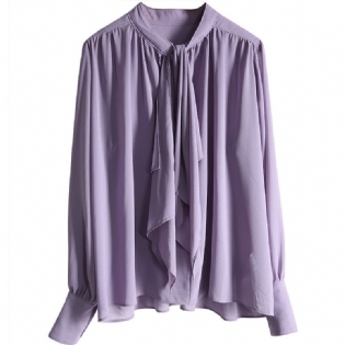 Dameskjorte Løs Chiffon Top