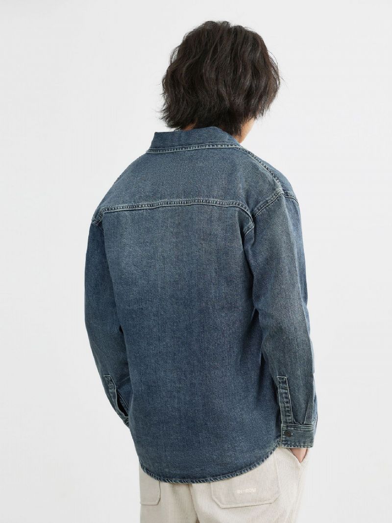 Denimjakke Til Mænd 2023 New Workwear Langærmet Jakke