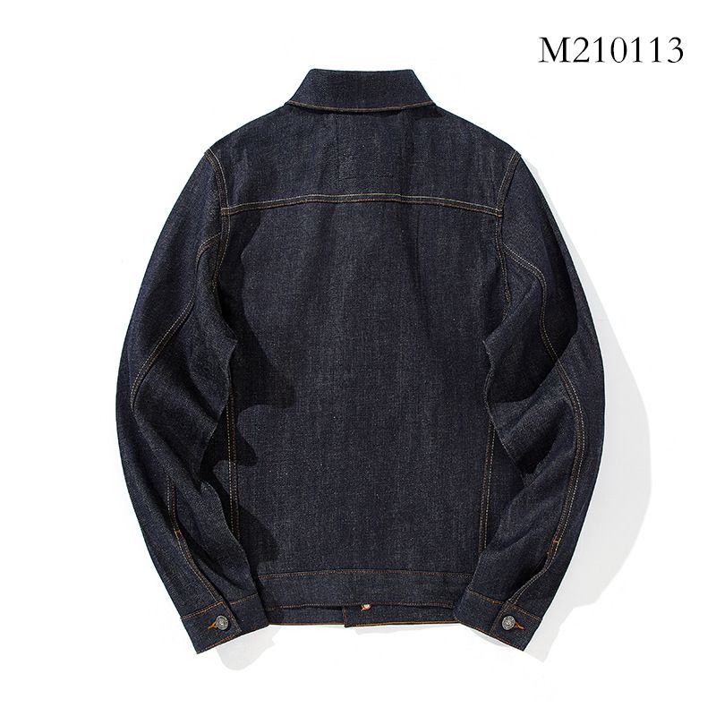 Denimjakke Til Mænd Vintage Arbejdstøjsjakke Lapel Loose