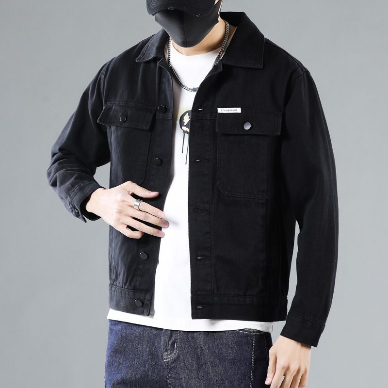 Denimjakker Til Mænd Løse Trendy Jakker Arbejdstøj
