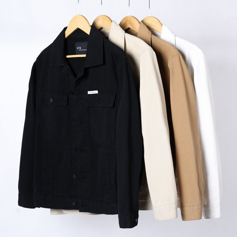 Denimjakker Til Mænd Løse Trendy Jakker Arbejdstøj