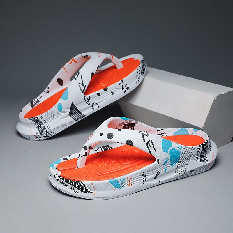 Flip-flops Mænds Sommersko Ved Havet Personlighed Trendy Sport Strandflip-flops Hjemmesko Skridsikre