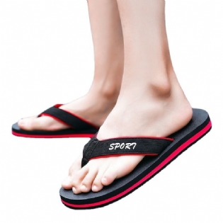 Flip-flops Med Tykke Såler Mænds Sommer-skridsikre Slidbestandige Trendy Flip-flop Strandsandaler Tøfler Sko