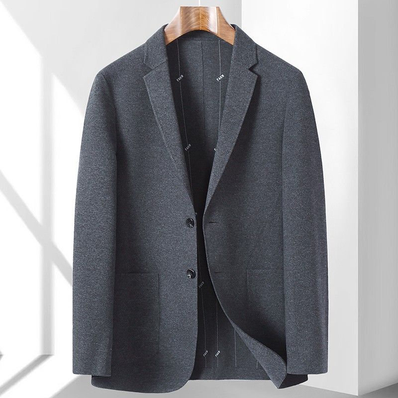 Forår Casual Business Blazere Mænd Two Single Breasted