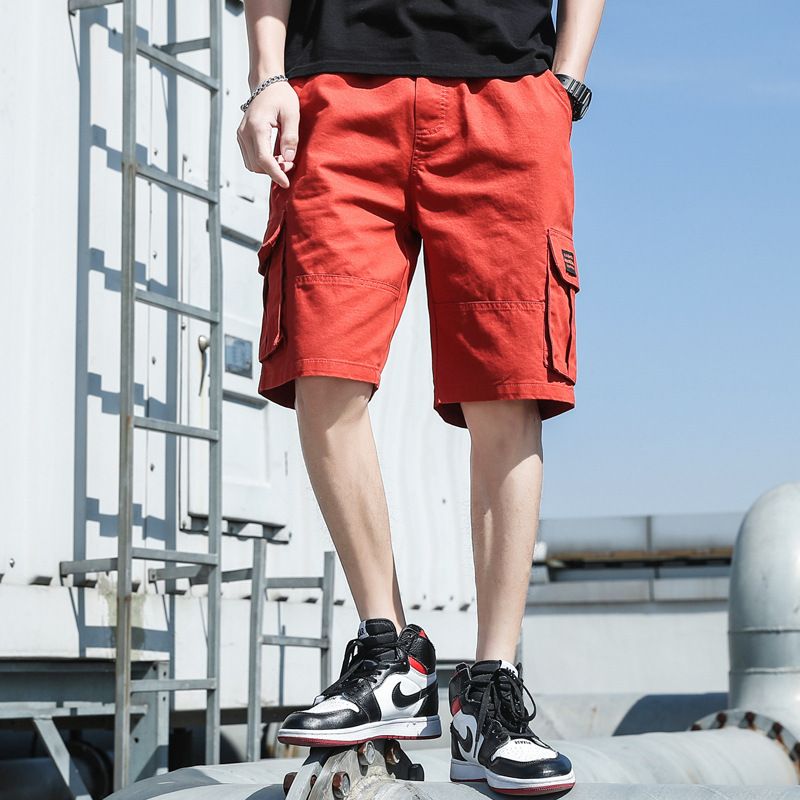Forår Og Sommer Overalls Herre Shorts Trend Fem Point Løs Afslappet 2023 Camouflage
