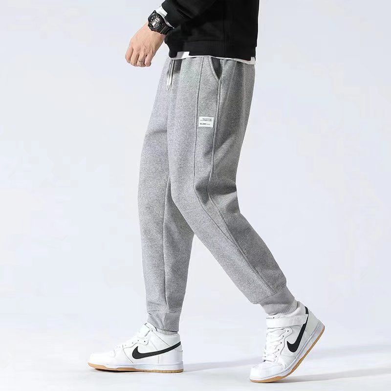Grå Tynde Joggingbukser Mode Casual Bukser Herre