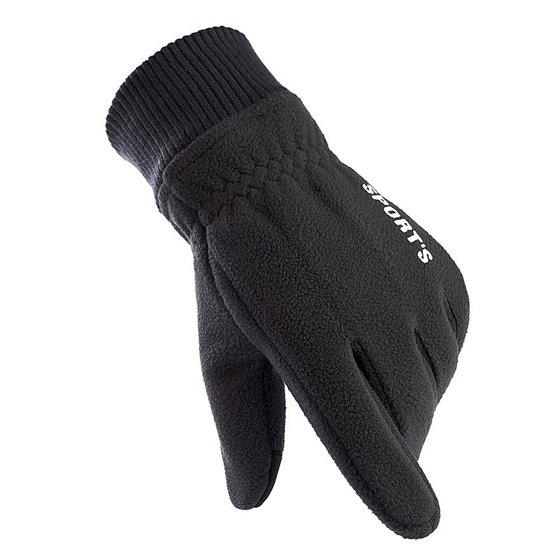 Handsker Mænds Vinter Polar Fleece Plus Fløjl Fortykkede Varme Cykling Sport Kørsel Skridsikre Touch Screen