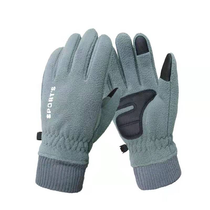 Handsker Mænds Vinter Polar Fleece Plus Fløjl Fortykkede Varme Cykling Sport Kørsel Skridsikre Touch Screen