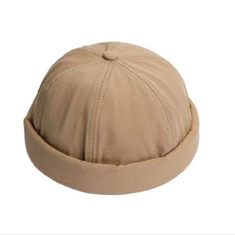 Hat Pige Efterår Og Vinter Sømand Udlejer Hat Retro Melon Skin Hat Ensfarvet Hat