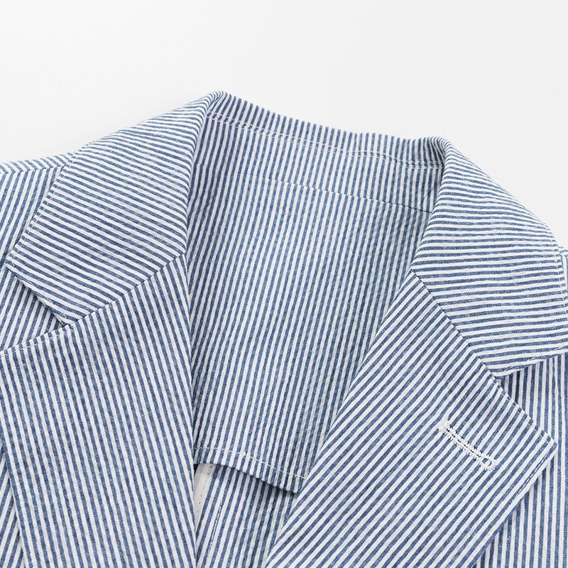 Herre Blazere Forår Og Sommer Trendy Enkeltradet To Knapper