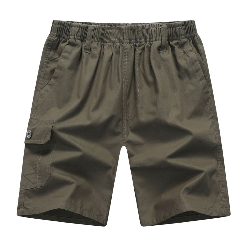 Herre Cargo Shorts Sommer Løs Bomuld Fem Point
