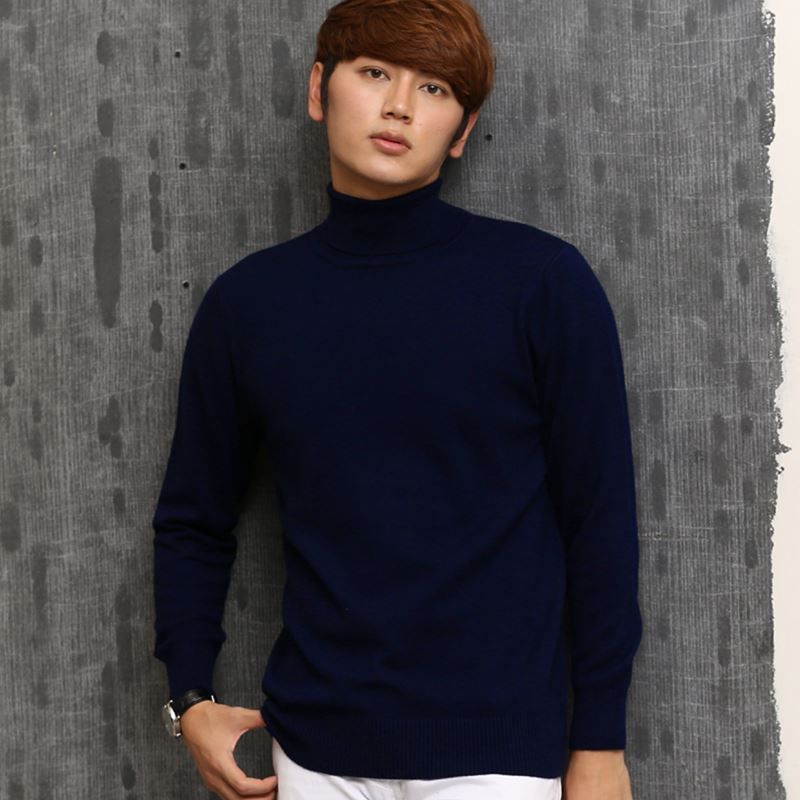 Herre Ensfarvet Pullover Sweater Cardigan Løs Fortykket