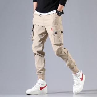 Herre Overalls Løse Bundet Sporty Trendy Afslappet