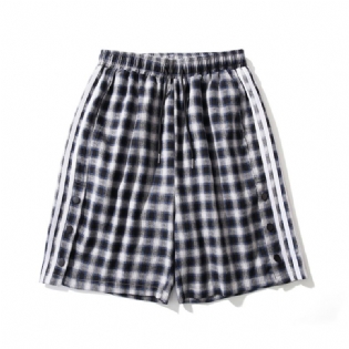 Herre Plaid Sport Fem Point 2023 Nye Sommer Løse Afslappede Shorts Slids Trend