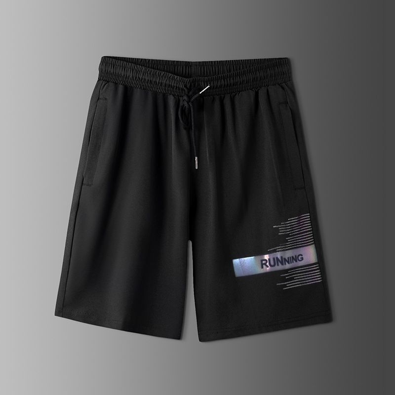 Herre Sportsshorts Sommer Tyndt Afsnit Hurtigttørrende Åndbar Løs Stor Størrelse Tether Lige Casual Cropped Bukser