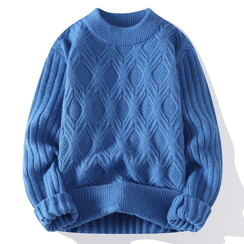 Herre Sweater 2023 Hvid Rund Hals Tyk Trend