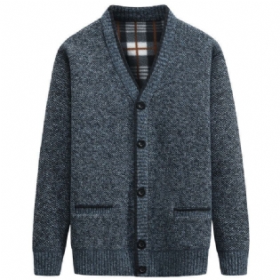 Herre Sweater Cardigan Tyk Strik Overtøj Modejakke Varm Trend
