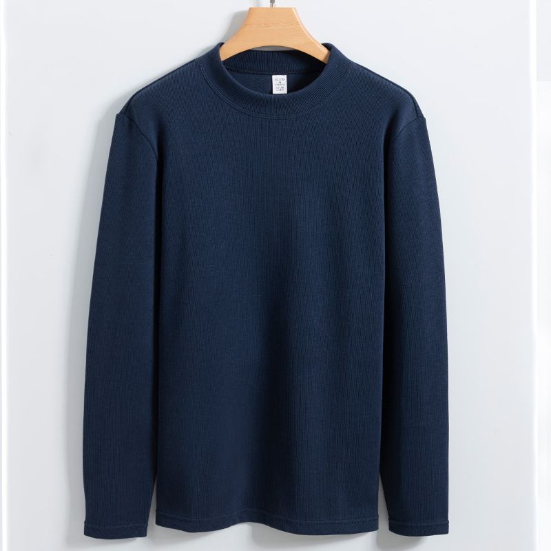 Herre Sweater Efterår/vinter Rund Hals Bund Skjorte Langærmet Strik