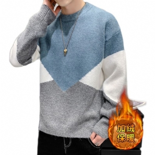 Herre Sweater Fortykket Varm Bund Skjorte Trend