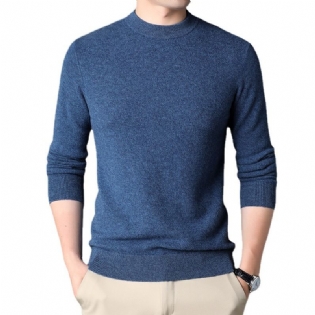 Herre Sweater Med Rund Hals Hudvenlig Og Blød
