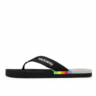 Herre Tøfler Pinch Webbing Flip Flops Hjemme Indendørs Letvægts Udendørs Strand Sandaler Mand Stor Størrelse